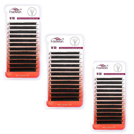 Kit 3 Cílios Fadvan Lashes W 5D 0.07D 8-14mm