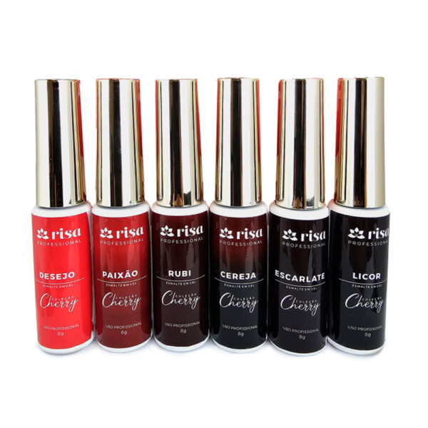 Kit Esmalte em Gel Risa Coleção Cherry 6 unidades - Imagem 2