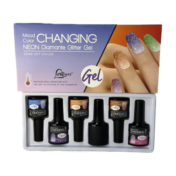 Kit Esmalte em Gel Térmico Neon Diamante Glitter LoveYes - Imagem 3
