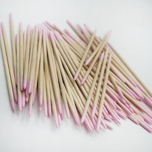 Palito com Algodão Rosa 100 Unidades - Imagem 2