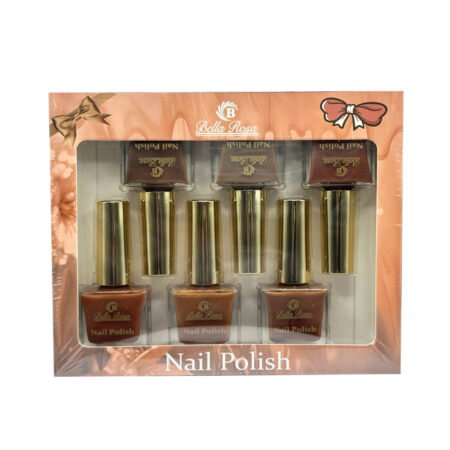 Kit Esmalte Bella Rosa Marrom 6 cores