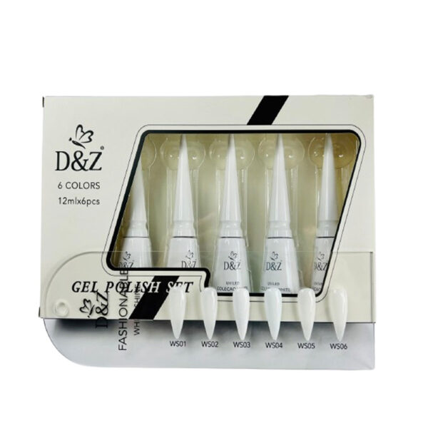Kit Esmalte em Gel DZ Coleção White 6 cores