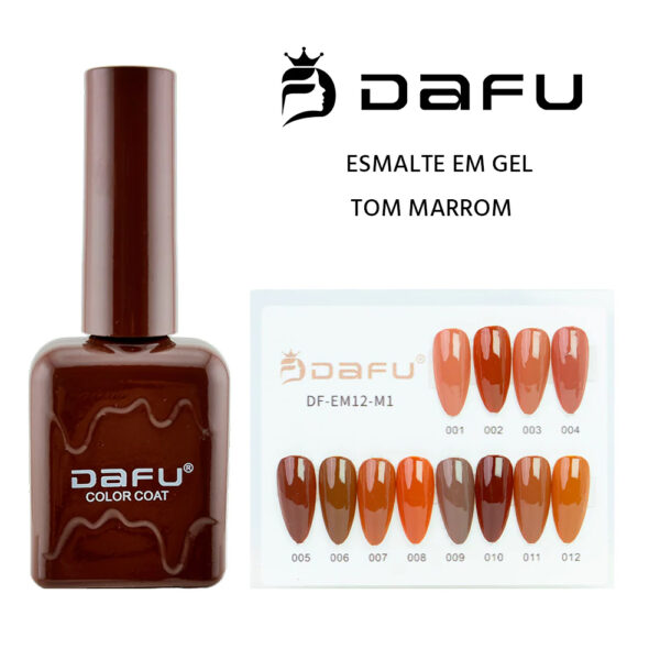 Kit Esmalte em Gel Dafu Tons de Marrom 12 unidades - Imagem 3