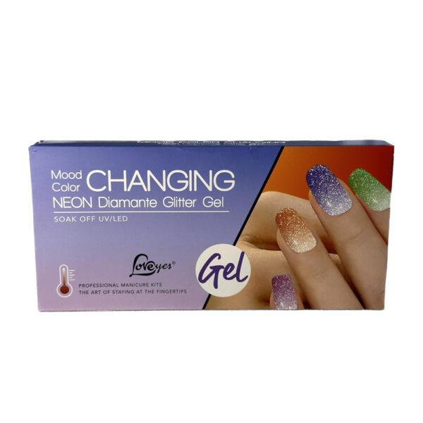 Kit Esmalte em Gel Térmico Neon Diamante Glitter LoveYes