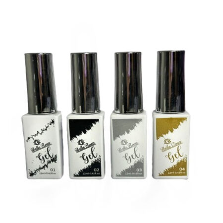 Kit 4 Esmalte em Gel Para Desenho Bella Rosa