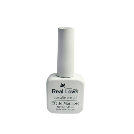 5456cbe4b8171ba23457517cf6e7f287.jpg Esmalte em Gel Real Love 010 Efeito Mármore 10ml