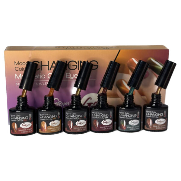 Kit Esmalte em Gel Magnético Cat's Eye LoveYes - Imagem 2