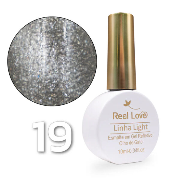 Esmalte em Gel Refletivo Olho de Gato 19 Real Love 10ml - Imagem 2