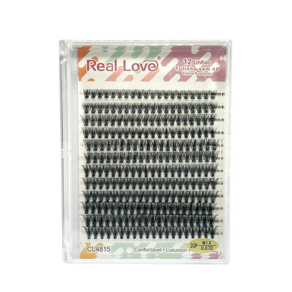 Cílios Tufinho Sem Nó Real Love 30P-0.07D Mix