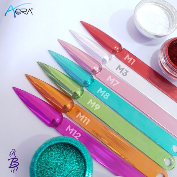 Pó Cromado Aora Metal Chrome M9 - Imagem 2