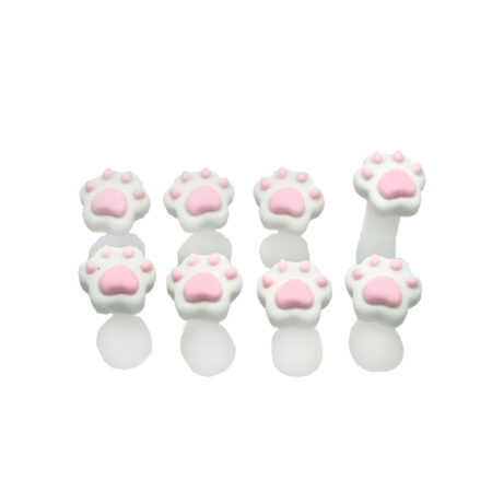 Kit Separador de Dedos Gatinho Branco 8 unidades