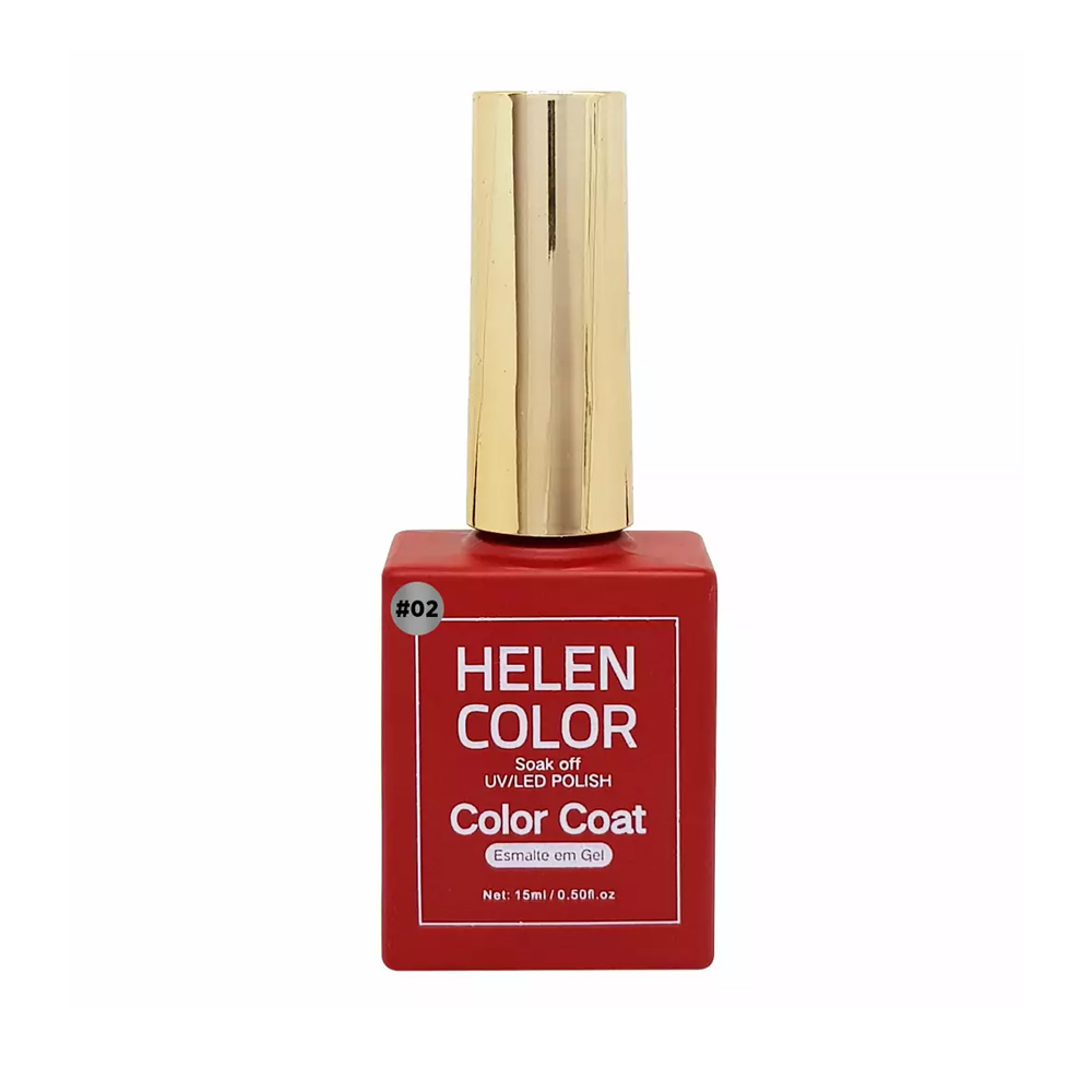 Esmalte em Gel Color Coat Vermelho Intenso Helen Color #002