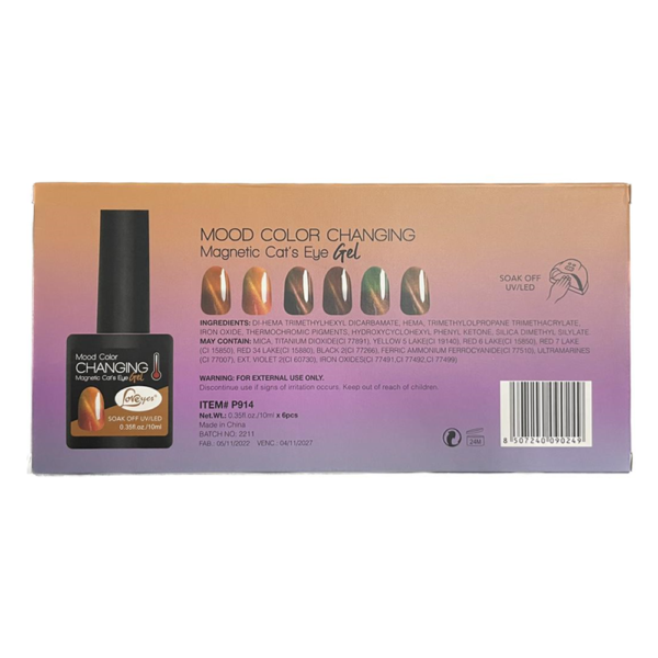 Kit Esmalte em Gel Magnético Cat's Eye LoveYes - Imagem 3