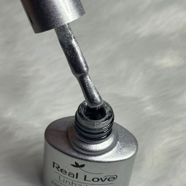 Esmalte em Gel Real Love Glitter Prata 002 - Imagem 2