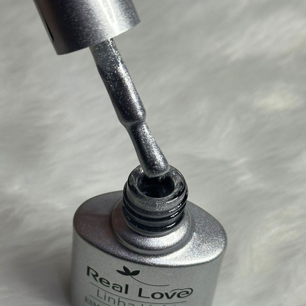 Esmalte em Gel Real Love Glitter Prata 002 - Imagem 2