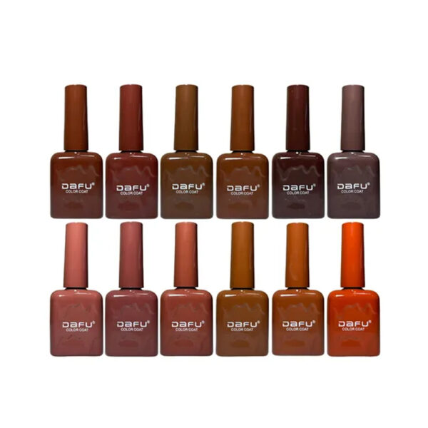 Kit Esmalte em Gel Dafu Tons de Marrom 12 unidades - Imagem 2