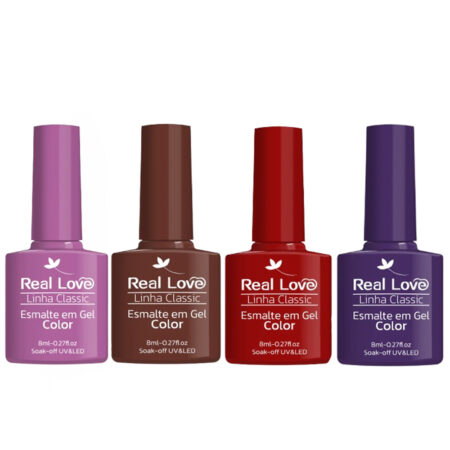 Kit Esmalte em Gel Real Love Classic 4 unidades