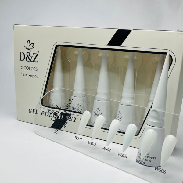 Kit Esmalte em Gel DZ Coleção White 6 cores - Imagem 2