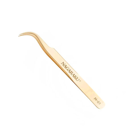 Pinça de Cílios Nagaraku Dourado M-01