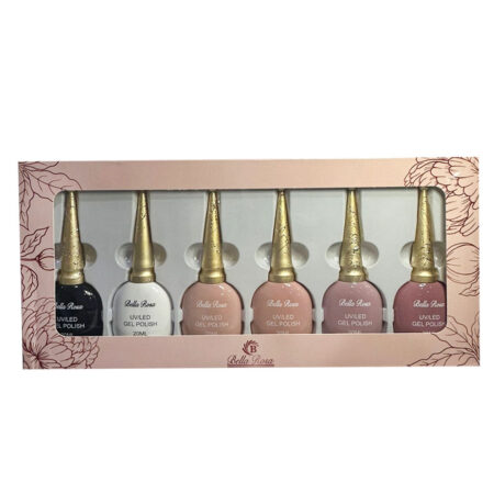 Kit Esmalte em Gel Bella Rosa Luxo 001 6 unidades