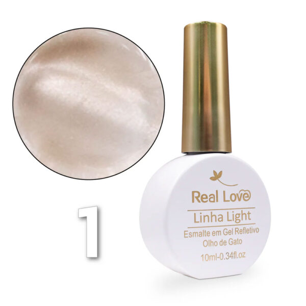 Esmalte em Gel Refletivo Olho de Gato 01 Real Love 10ml - Imagem 2