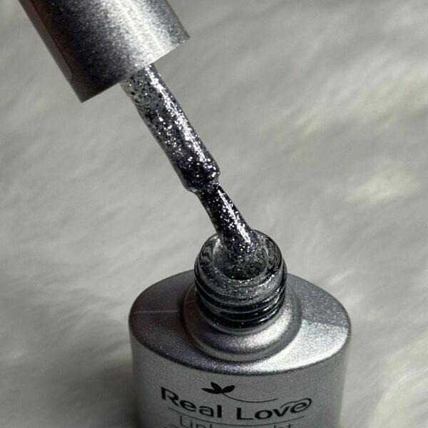 Esmalte em Gel Real Love Glitter Prata 003 - Imagem 2