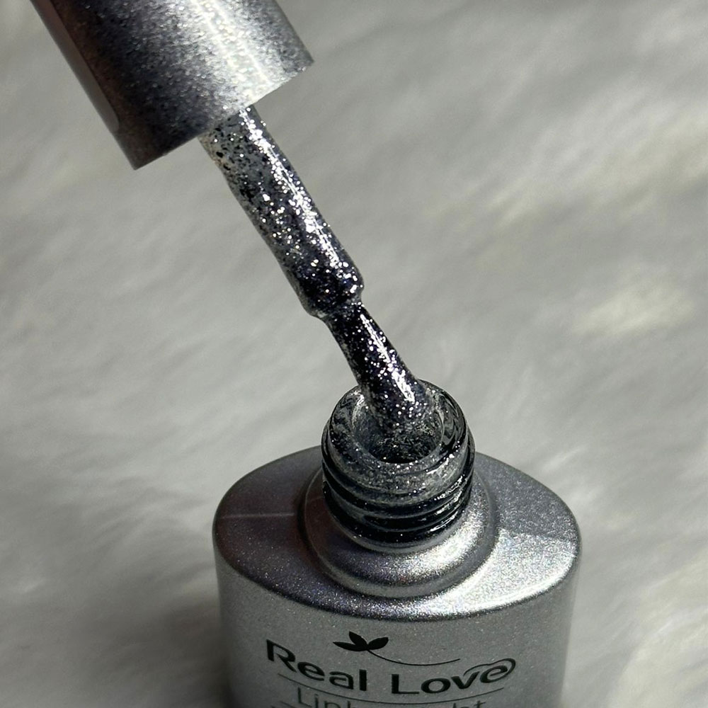 Esmalte em Gel Real Love Glitter Prata 003 - Imagem 2