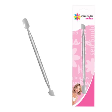 Espátula Dupla para Cutícula 12cm Inox 264 Shopping das Unhas