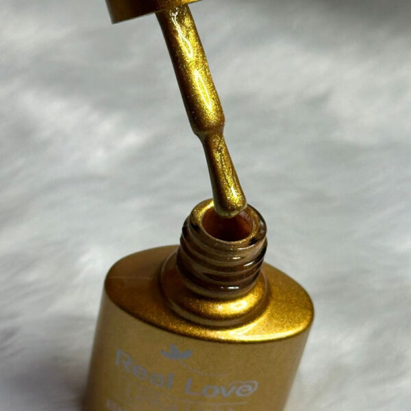 Esmalte em Gel Real Love Glitter Dourado 006 - Imagem 2