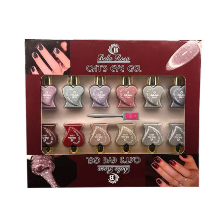 Kit Esmalte em Gel Bella Rosa Olho de Gato 12 unidades