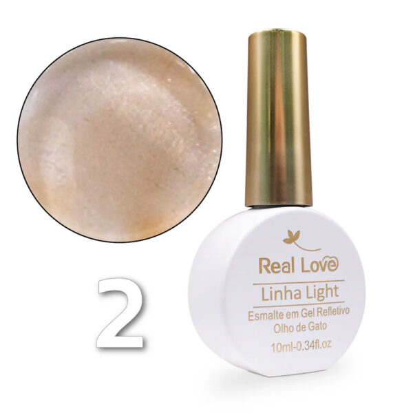Esmalte em Gel Refletivo Olho de Gato 02 Real Love 10ml - Imagem 2