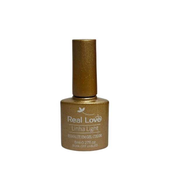 Esmalte em Gel Real Love Glitter Dourado 004
