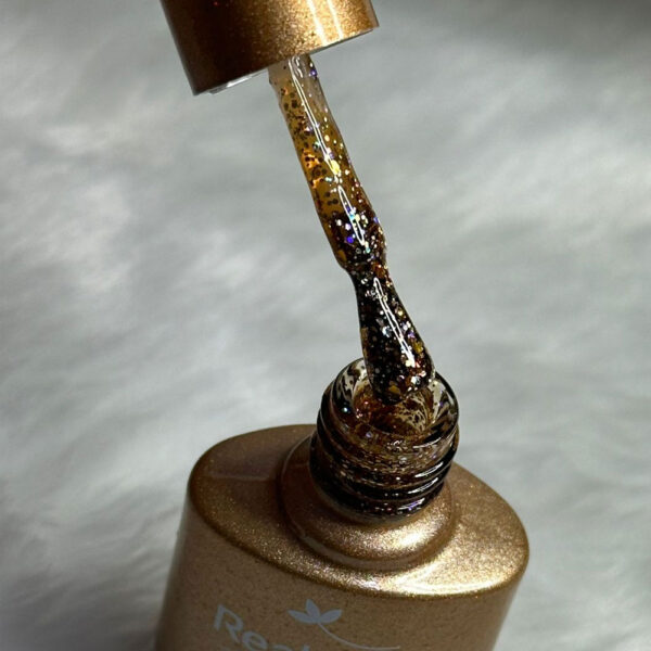 Esmalte em Gel Real Love Glitter Dourado 004 - Imagem 2