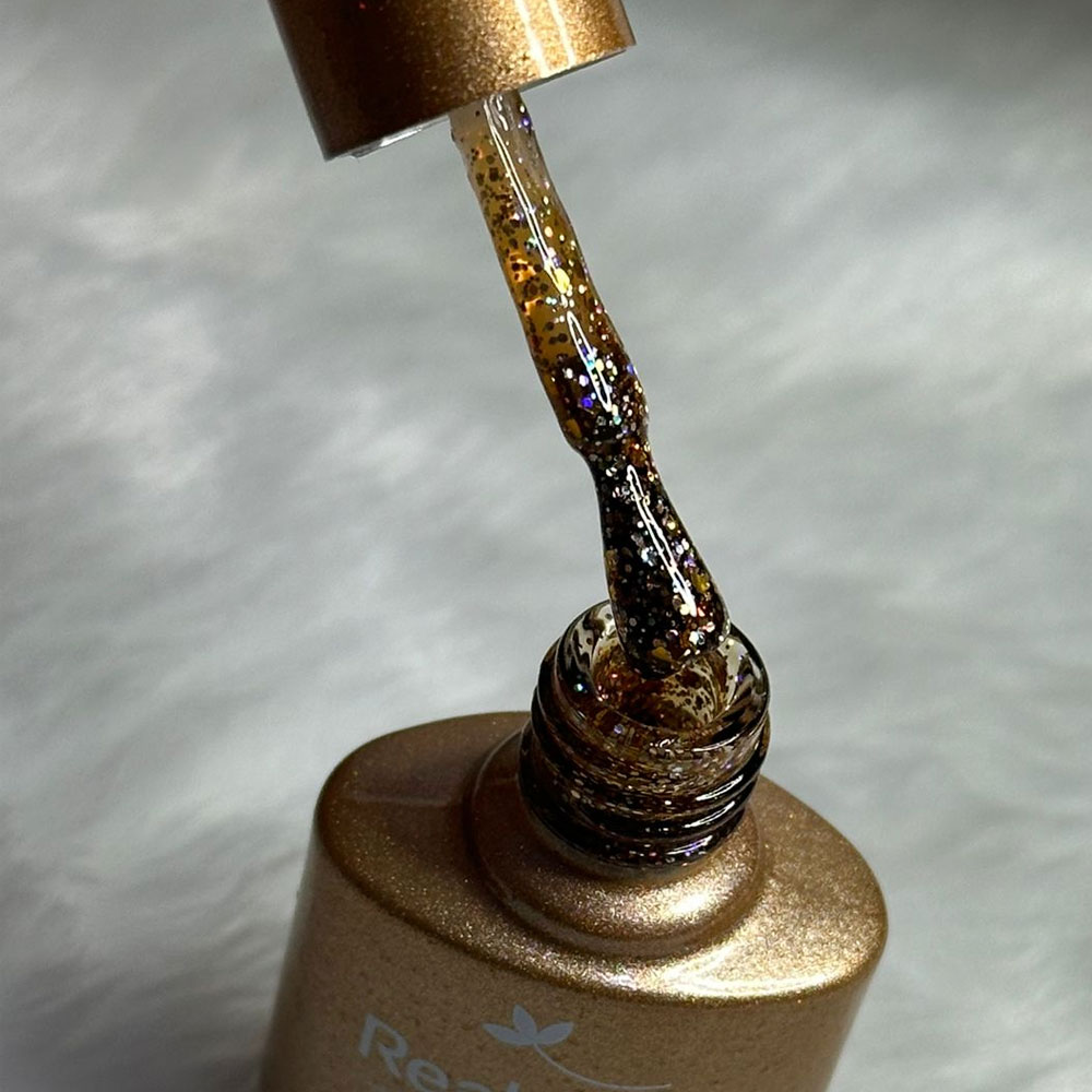 Esmalte em Gel Real Love Glitter Dourado 004 - Imagem 2