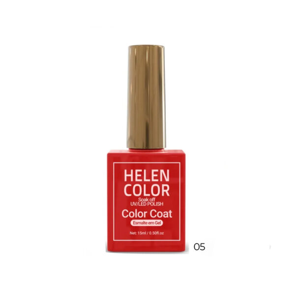 Esmalte em Gel Color Coat Vermelho Amaranto Helen Color #005