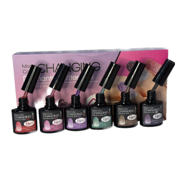 Kit Esmalte em Gel Térmico Diamante Glitter LoveYes - Imagem 2
