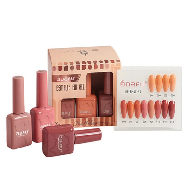 Kit Esmalte em Gel Dafu Tons de Nude 12 unidades - Imagem 2