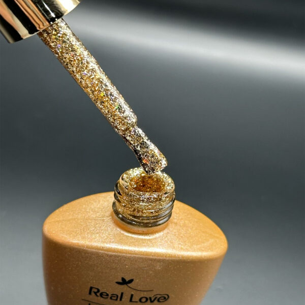 Esmalte em Gel Real Love Luxo Dourado 10ml 005 - Imagem 2