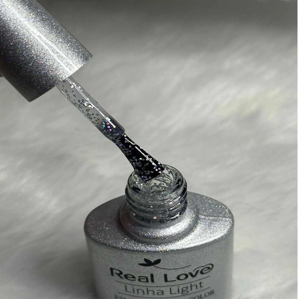 Esmalte em Gel Real Love Glitter Prata 006 - Imagem 2