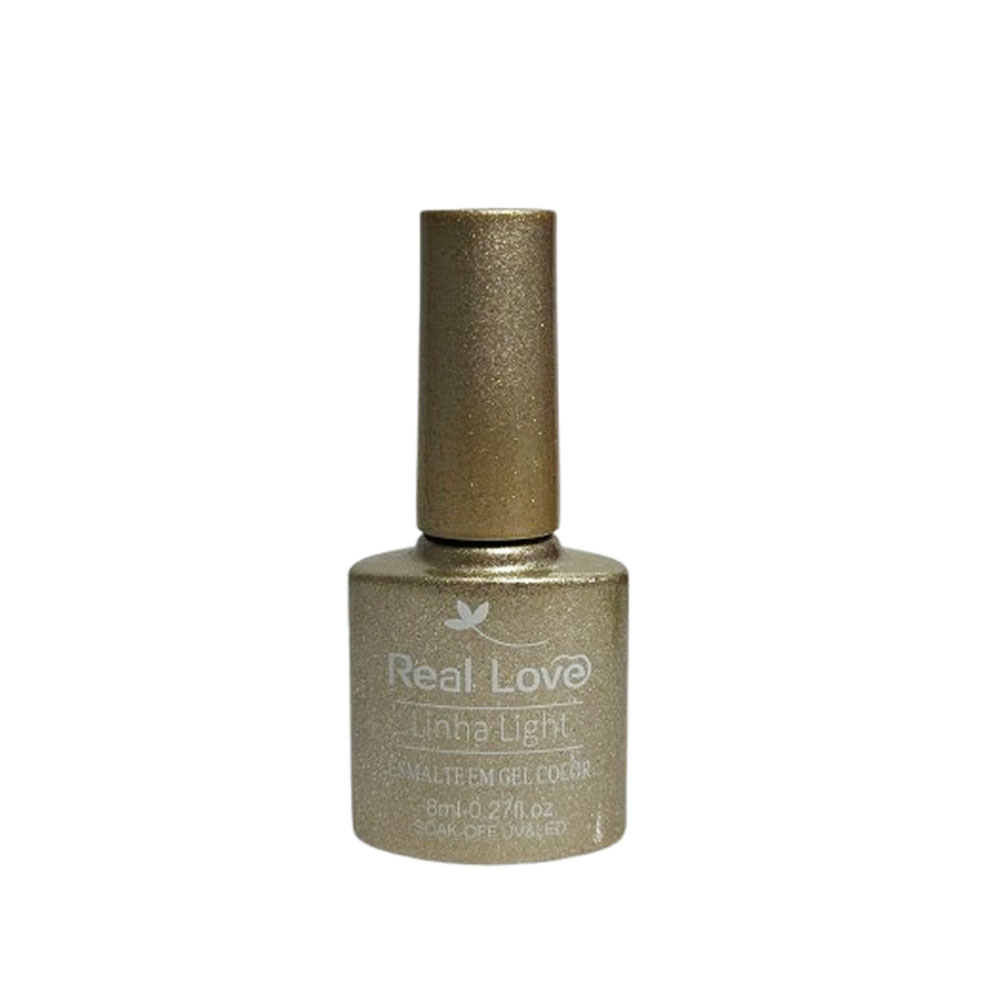 Esmalte em Gel Real Love Glitter Dourado 003