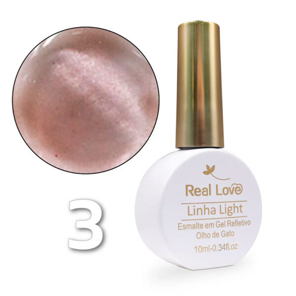 Esmalte em Gel Refletivo Olho de Gato 03 Real Love 10ml - Imagem 2