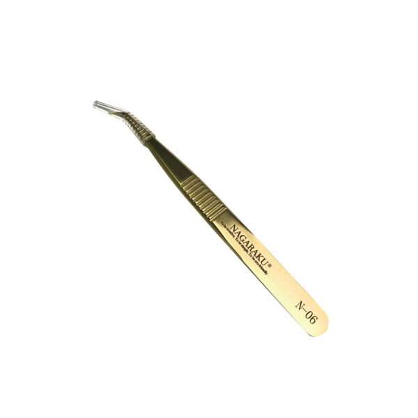 Pinça de Cílios Nagaraku Dourada N-06