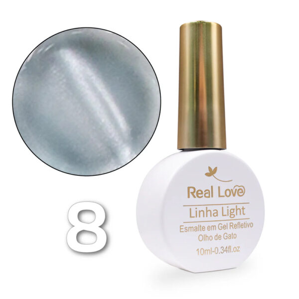 Esmalte em Gel Refletivo Olho de Gato 08 Real Love 10ml - Imagem 2