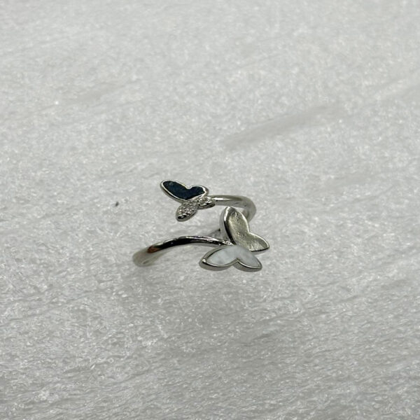 Anel Para Foto Borboleta Prata - Imagem 3