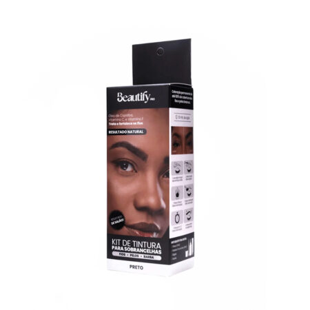 Kit Tintura Para Sobrancelhas Preto Beautify Pro 10g