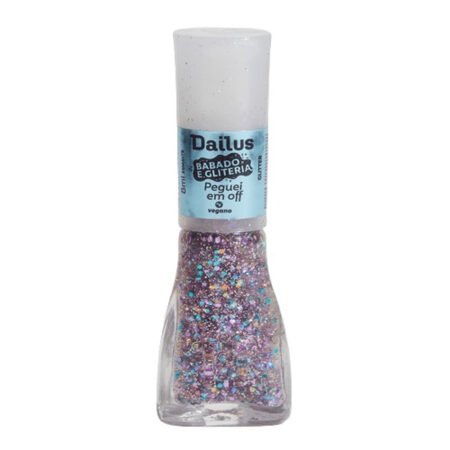 Esmalte Dailus Babado e Gliteria Peguei Em Off 8ml