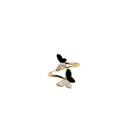 Anel Para Foto Borboleta Dourada