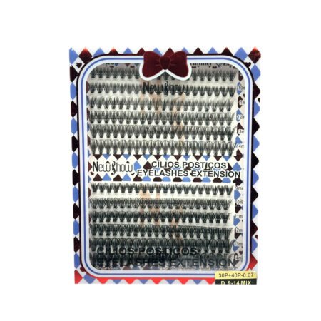 Cílios Tufo New Show Eyelashes Extension 30P+40P-0.07D 9-14 mix