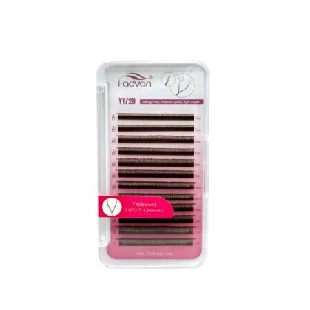 Cílios Fadvan Lashes YY Brown 2D 0.07D 7-12mm Mix