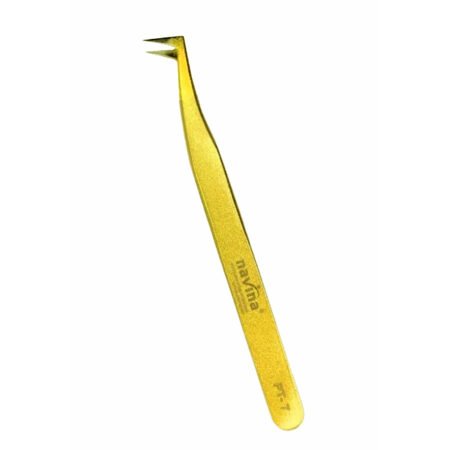 Pinça Volume Russo de Cílios Navina PT-7 Dourada